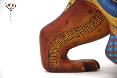 Alebrije - Orso con pesce - Huichol Art - Marakame
