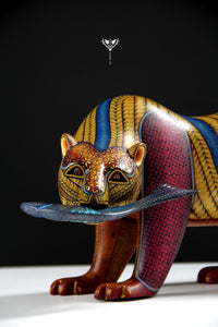 Alebrije - Orso con pesce - Huichol Art - Marakame