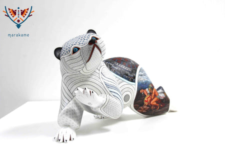 Alebrije Oso polar - Namboolo' - Arte Huichol - Marakame