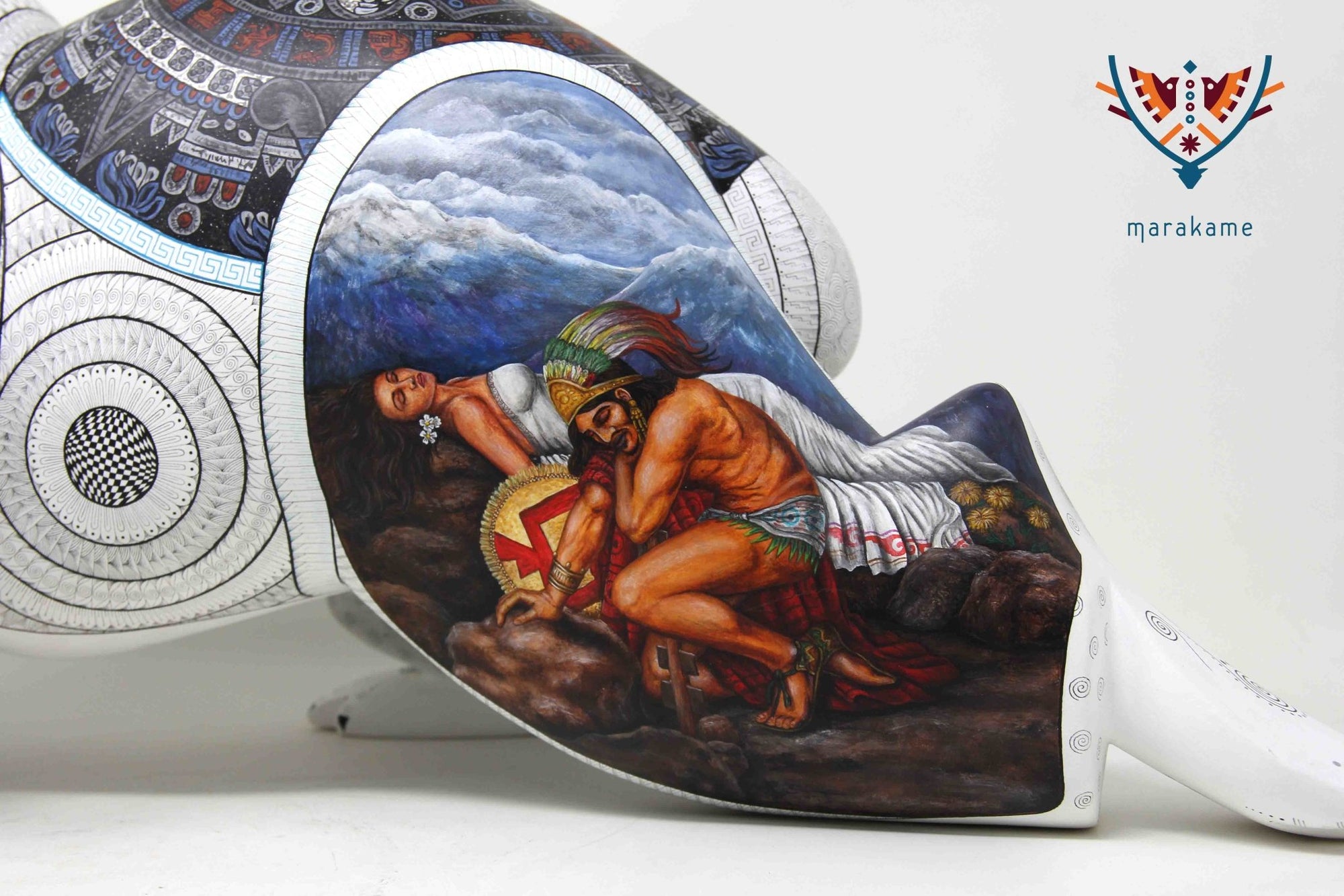 Alebrije Oso polar - Namboolo' - Arte Huichol - Marakame