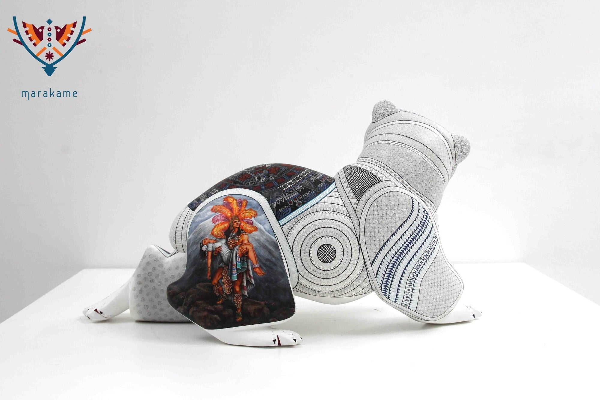 Alebrije Oso polar - Namboolo' - Arte Huichol - Marakame