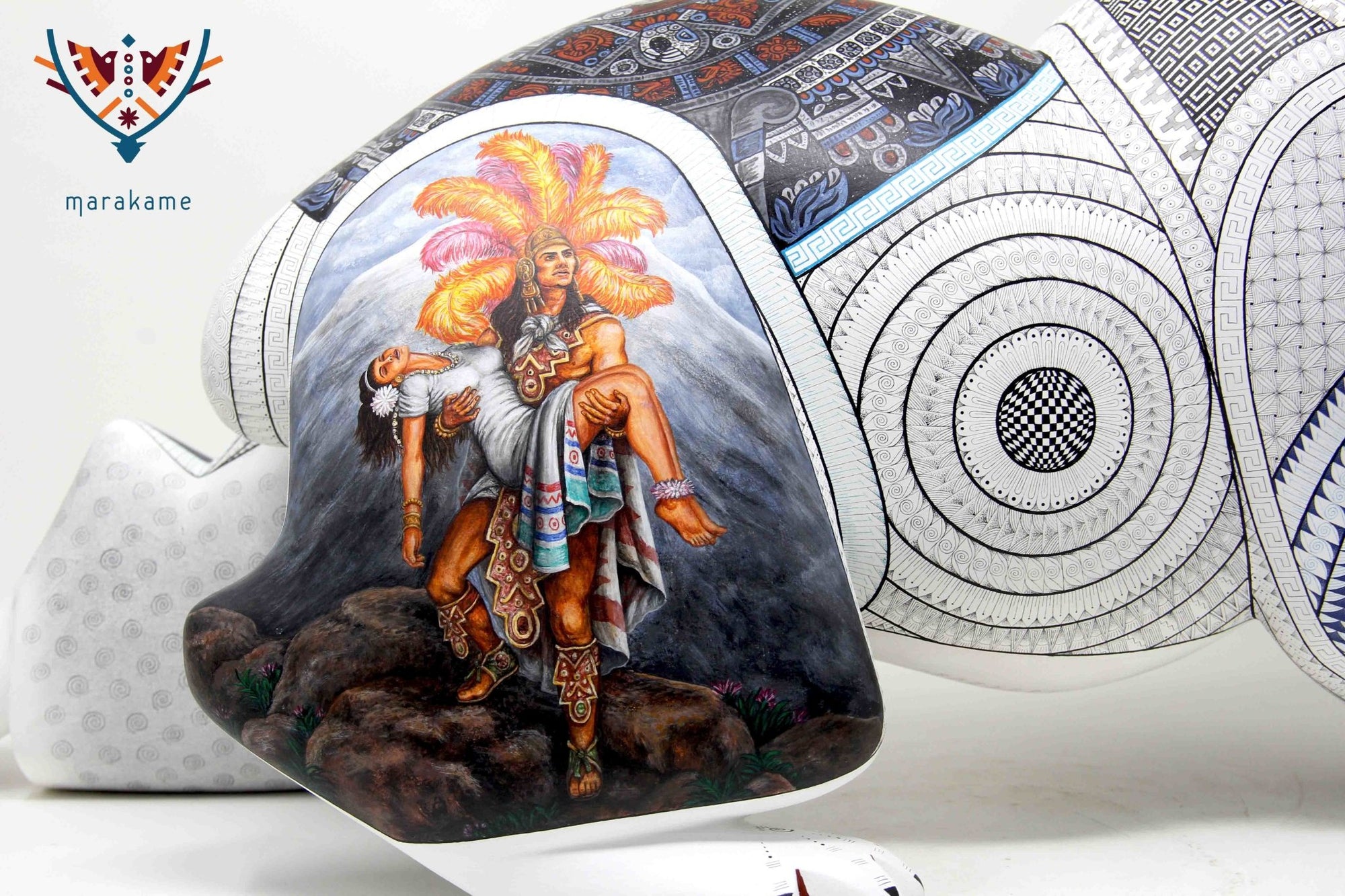 Alebrije Oso polar - Namboolo' - Arte Huichol - Marakame