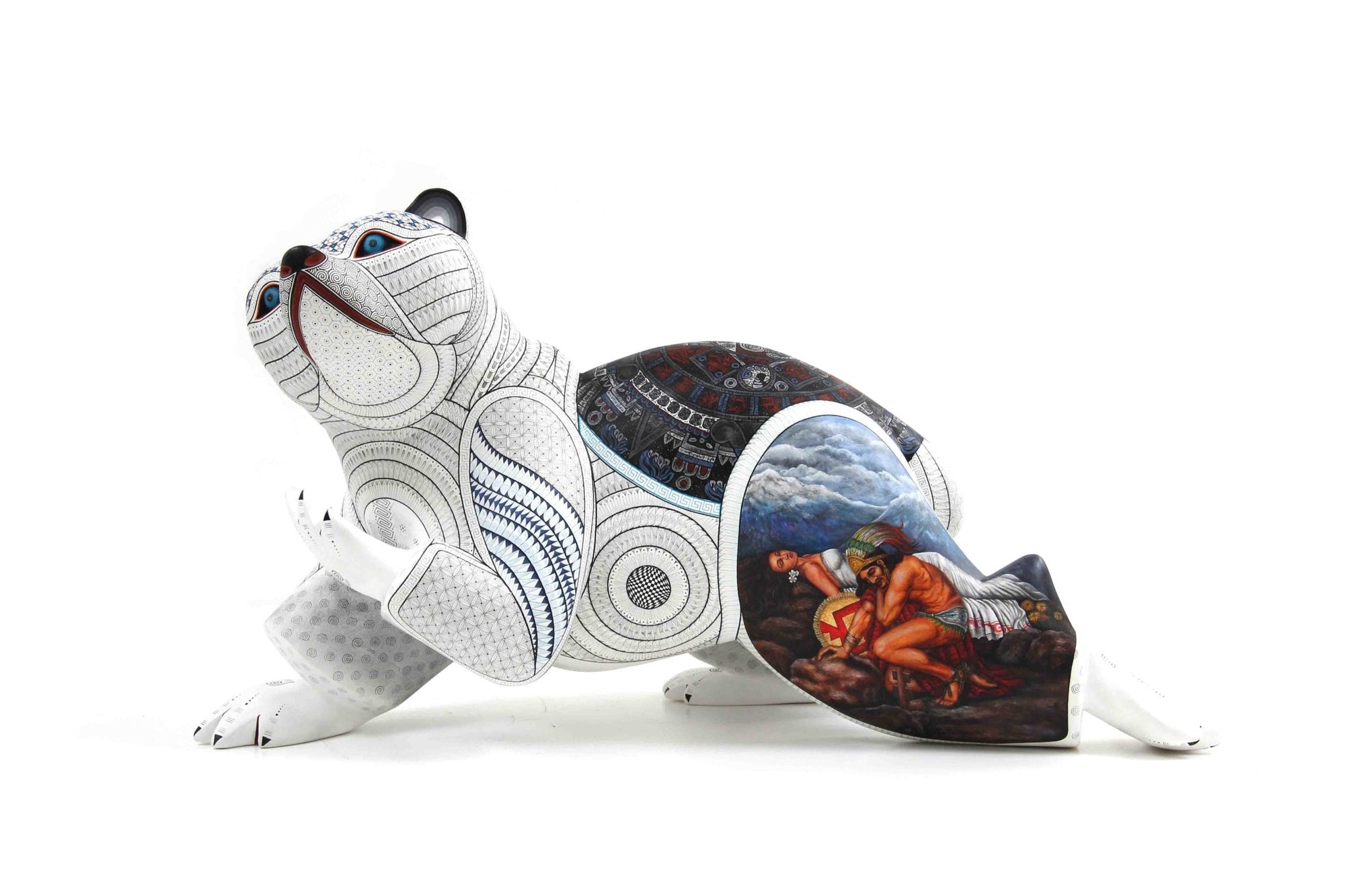 Alebrije Oso polar - Namboolo' - Arte Huichol - Marakame