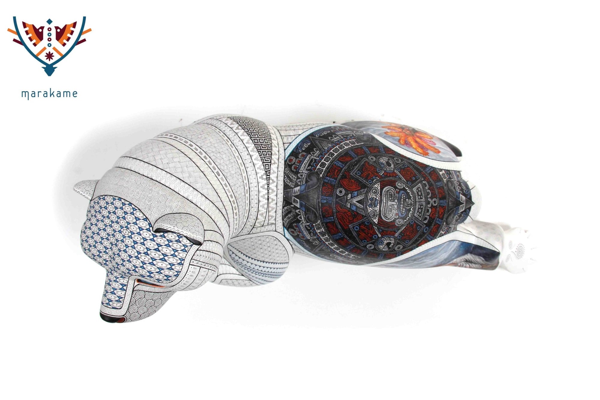 Alebrije Oso polar - Namboolo' - Arte Huichol - Marakame