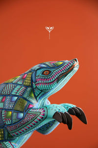 Alebrije - Pangolino Blu - Arte Huichol - Marakame