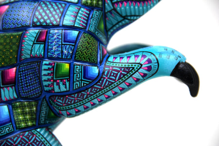 Alebrije - Pangolino Blu - Arte Huichol - Marakame