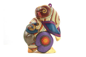 Alebrije - Papá oso - Bixhoze - Arte Huichol - Marakame