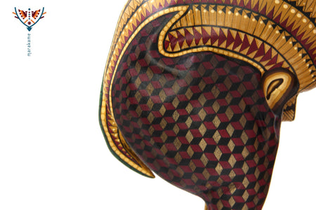 Alebrije - Kampf der Cimarrones - Huichol Art - Marakame