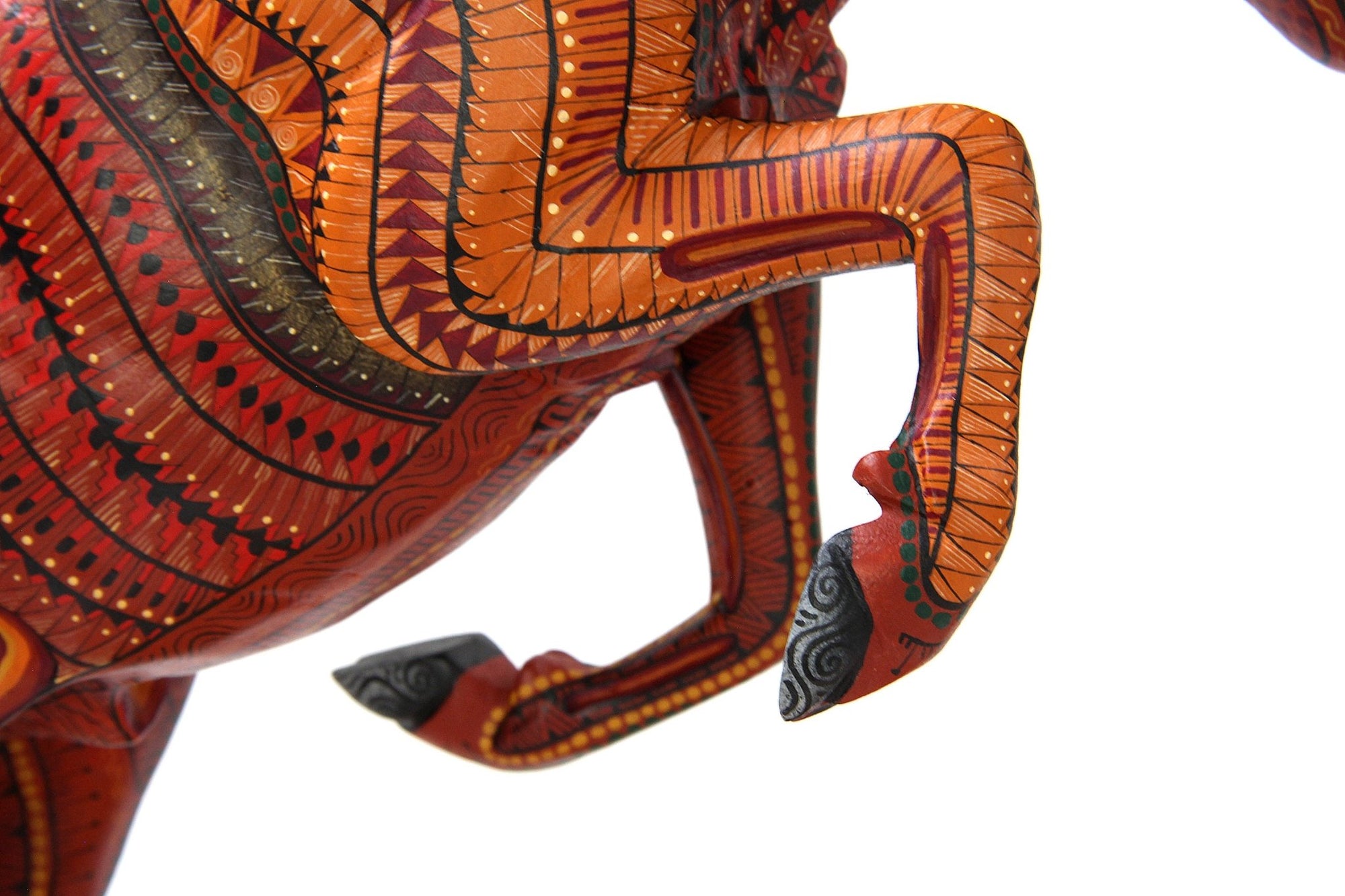 Alebrije - Kampf der Cimarrones - Huichol Art - Marakame