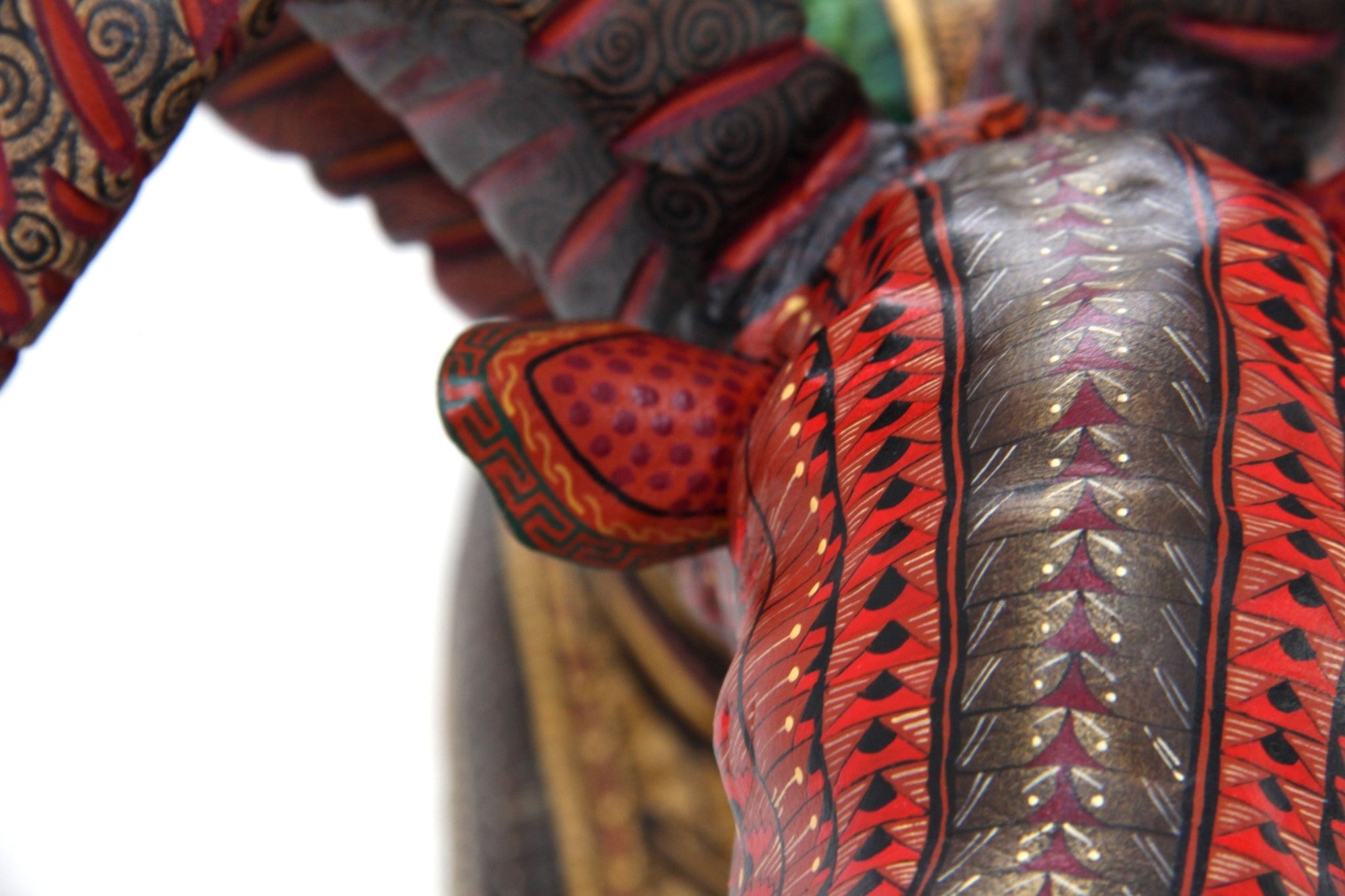 Alebrije - Kampf der Cimarrones - Huichol Art - Marakame