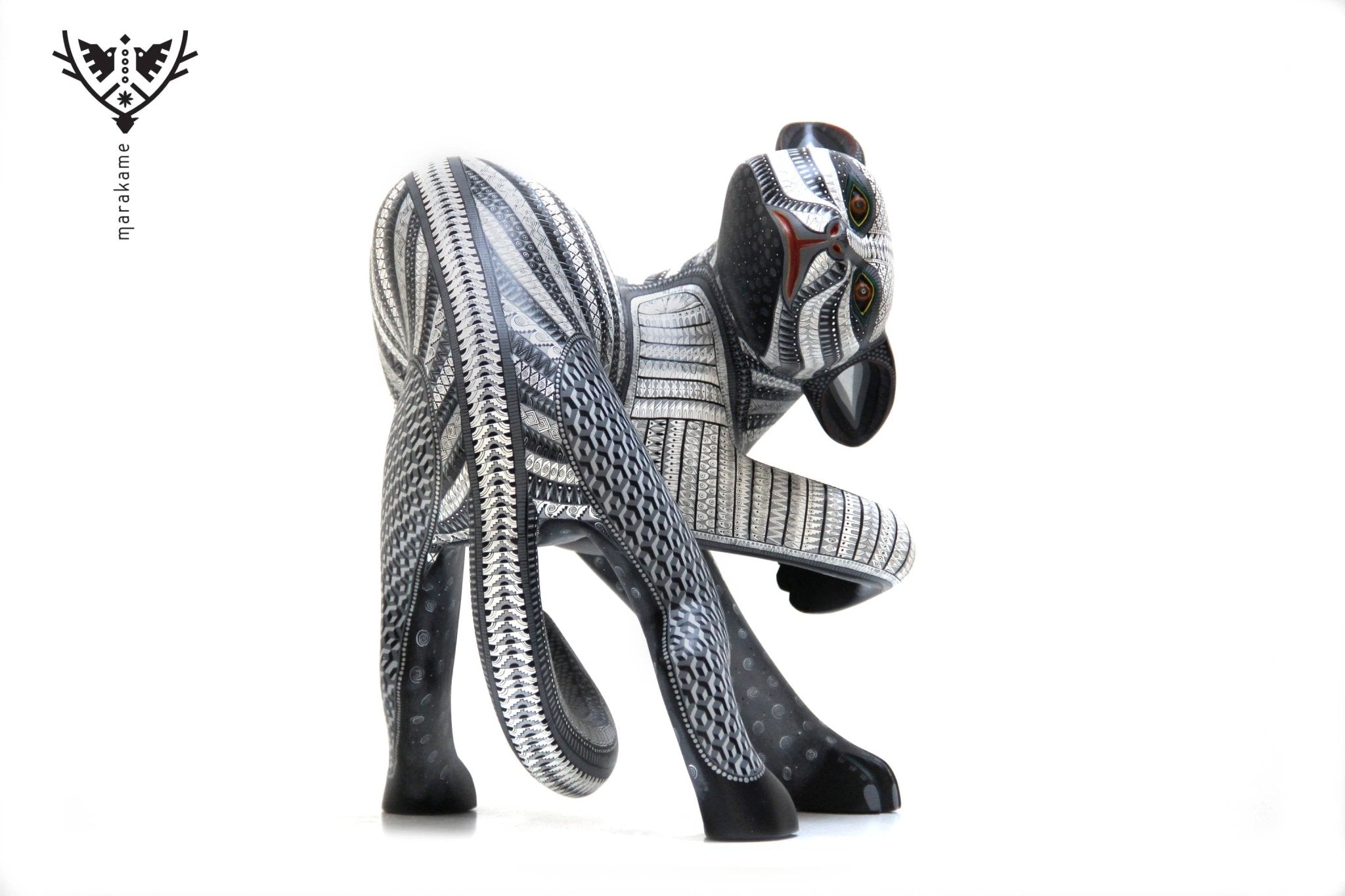 Alebrije Dog-Bekw'Naquichi' Nazahui-Huichol Art-Marakame