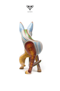 Alebrije Hund - Spiritueller Führer - Huichol Art - Marakame