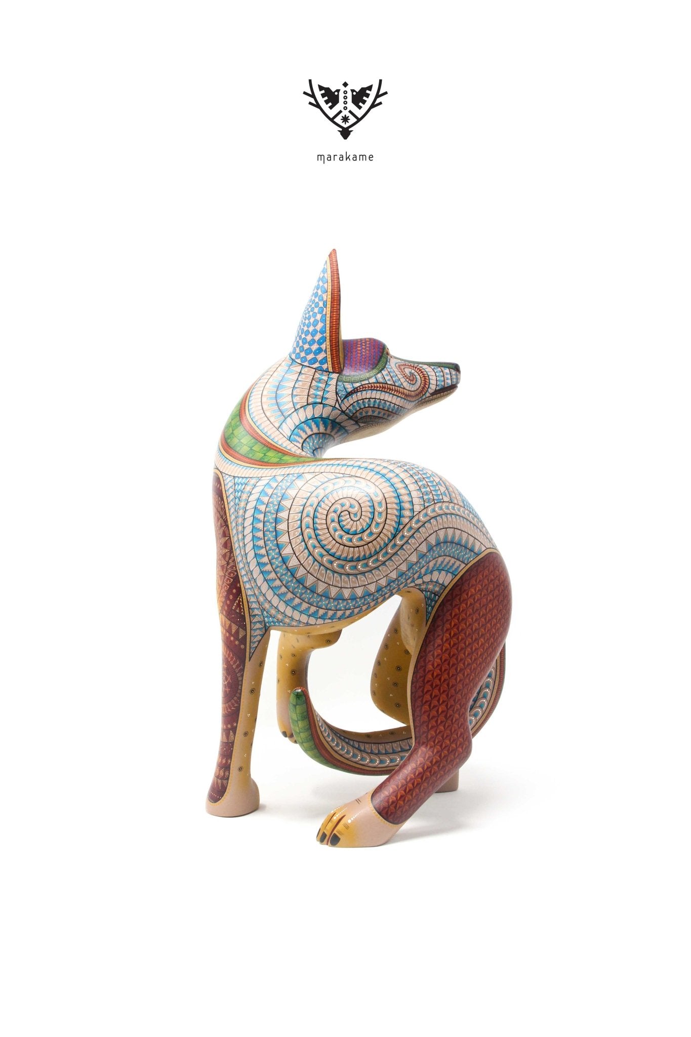 Alebrije Perro - Guía Espiritual - Arte Huichol - Marakame