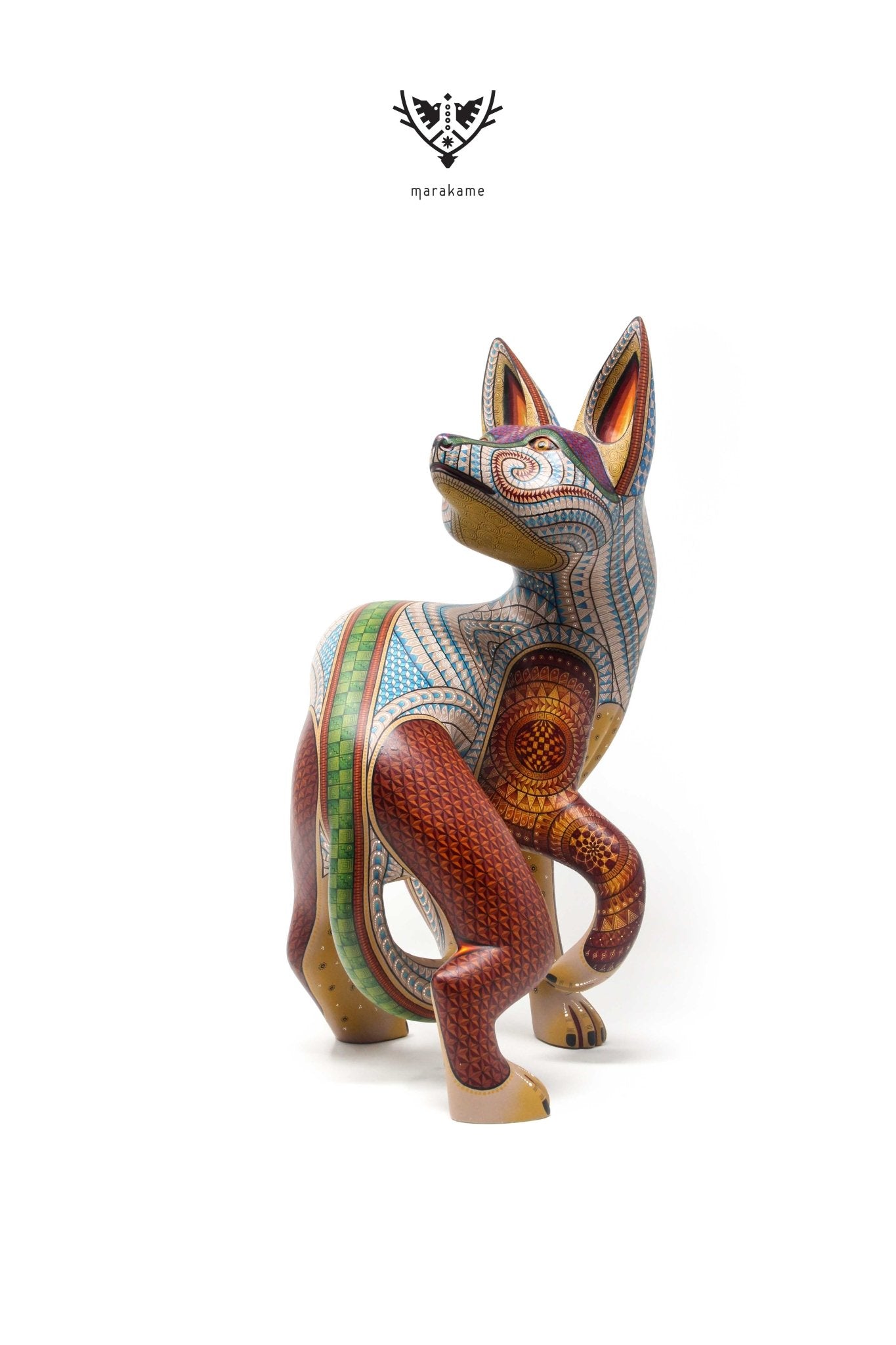 Alebrije Perro - Guía Espiritual - Arte Huichol - Marakame