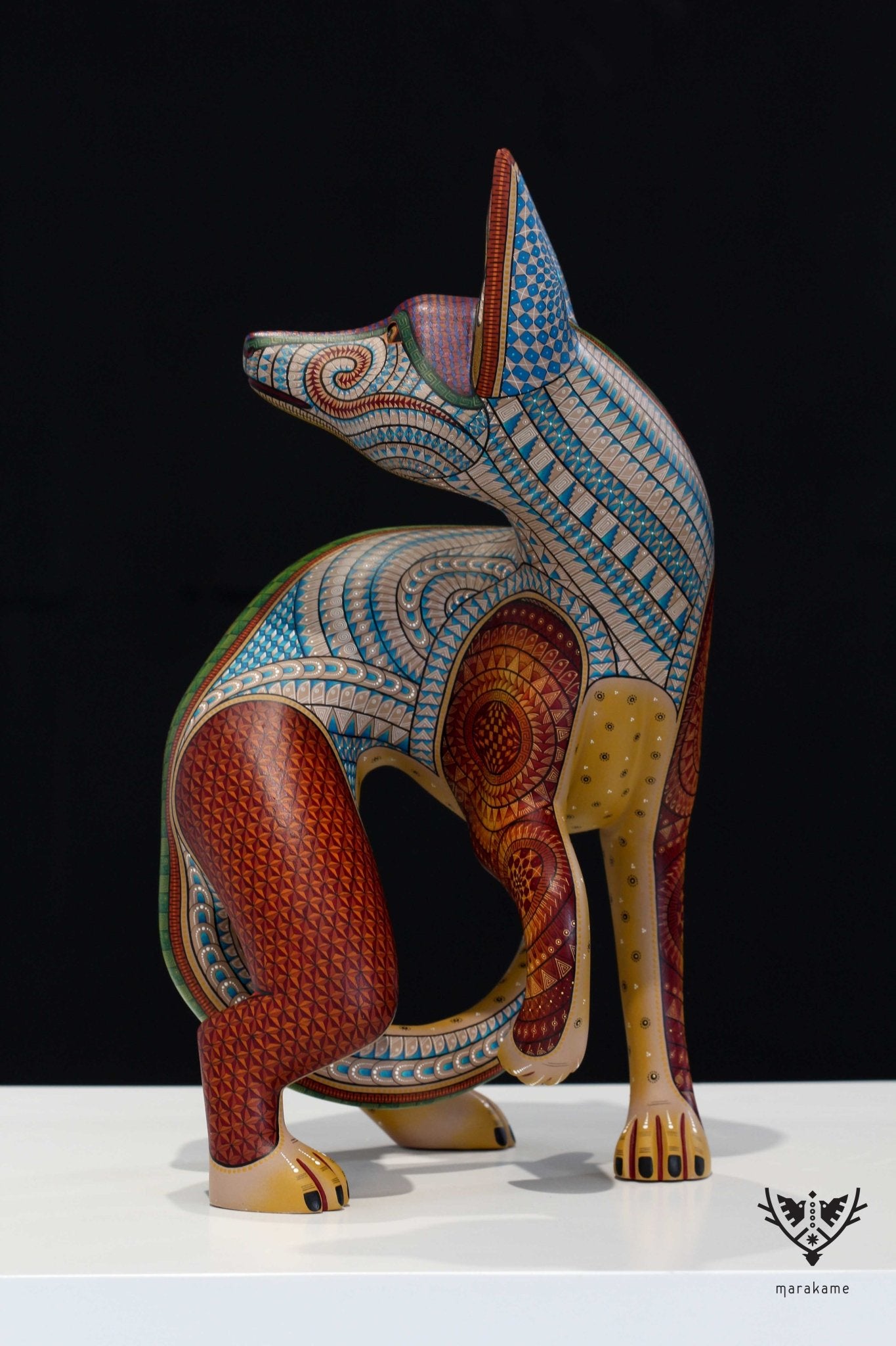 Alebrije Hund - Spiritueller Führer - Huichol Art - Marakame