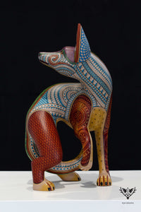 Alebrije Hund - Spiritueller Führer - Huichol Art - Marakame