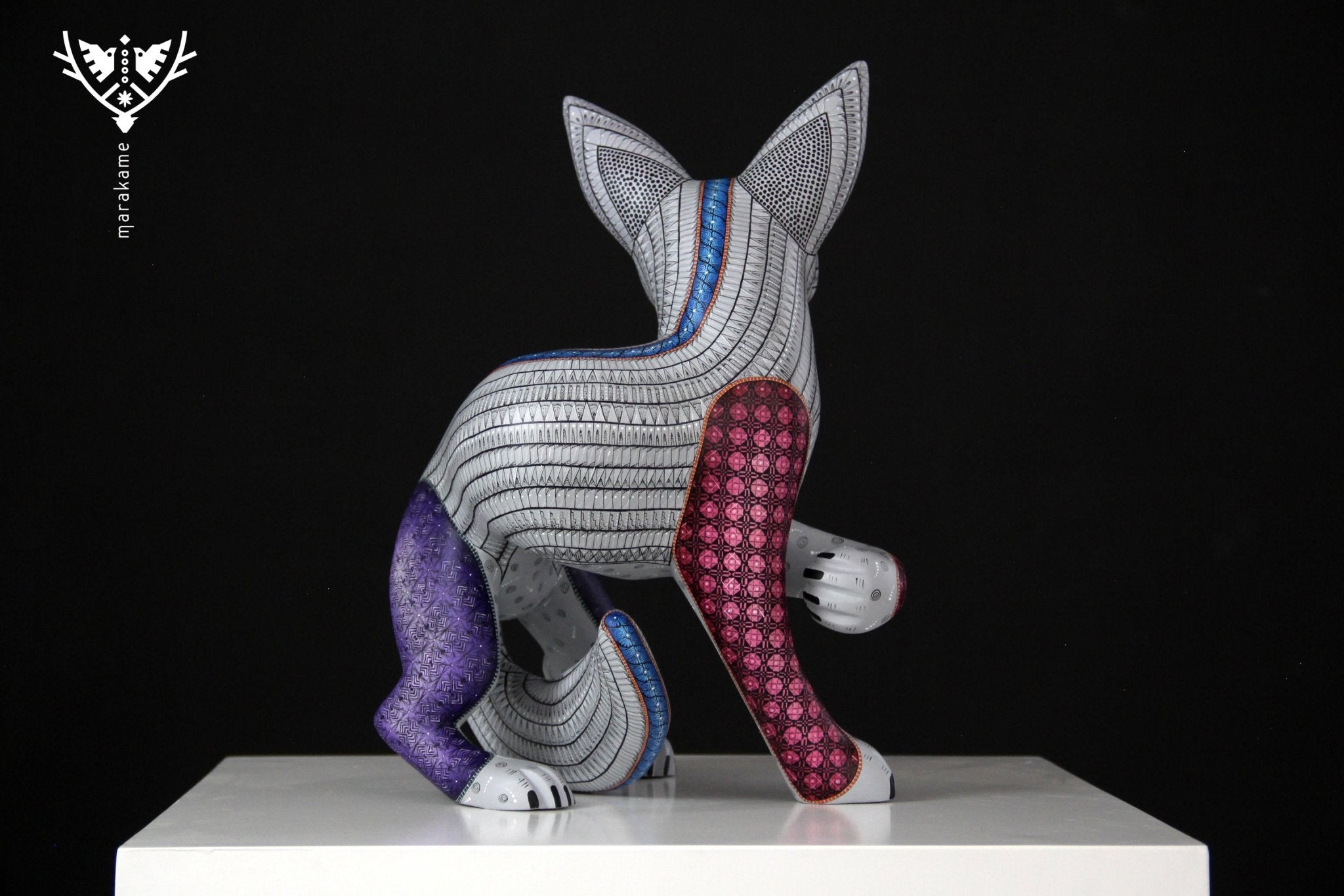 Alebrije Dog-Ngola-Huichol Art-Marakame