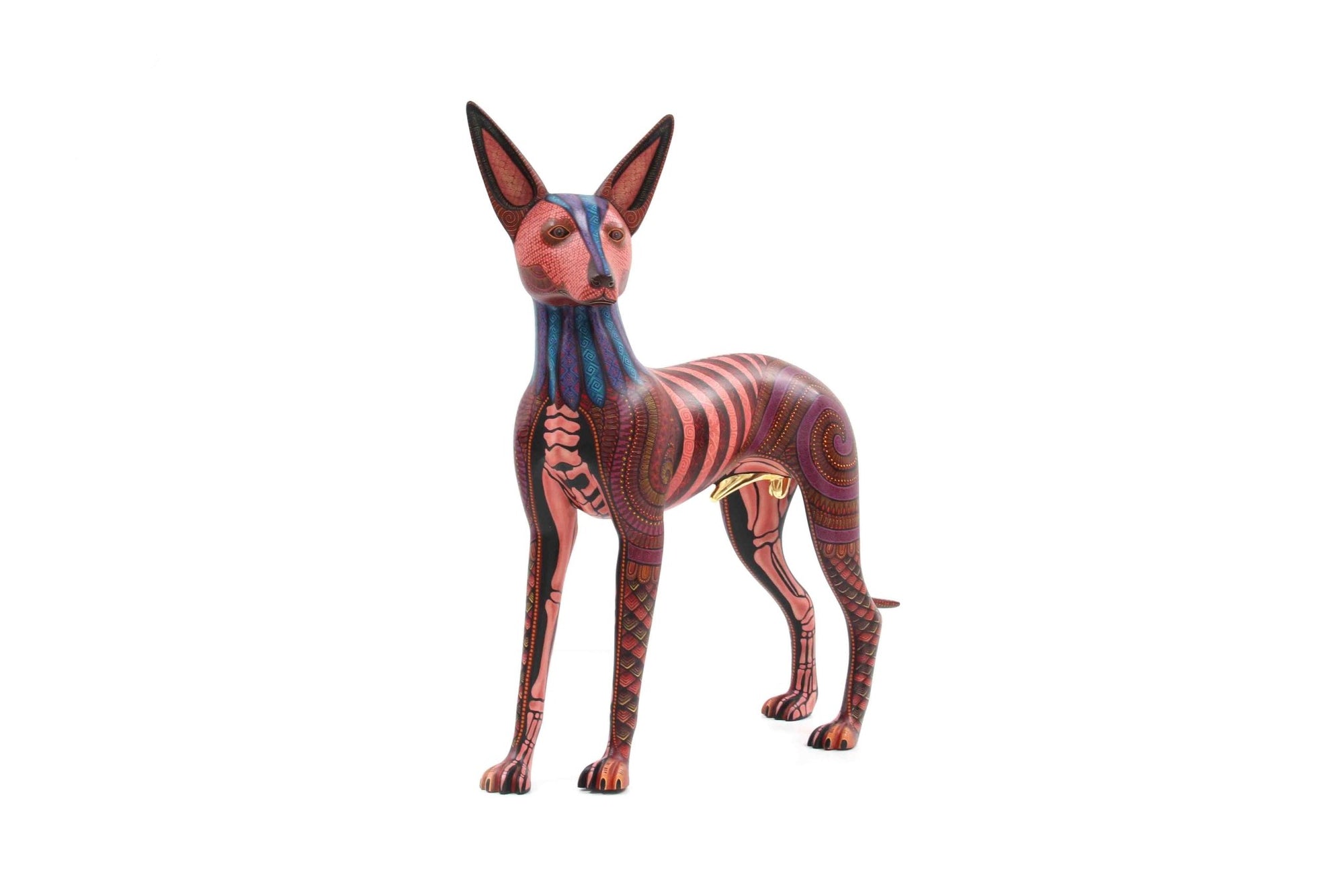 Hund Alebrije - Xoloitzcuintle #1 - Ewige Ruhe - Huichol Art - Marakame