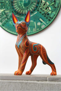 Alebrije - Xoloitzcuintle Dog II - Huichol Art - Marakame