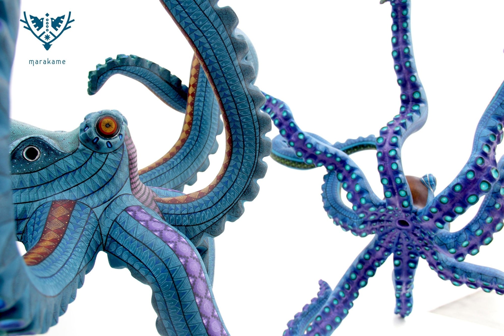 Alebrije - Zapotec Octopus I - Huichol Art - Marakame
