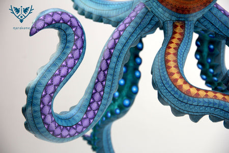 Alebrije - Zapotec Octopus I - Huichol Art - Marakame