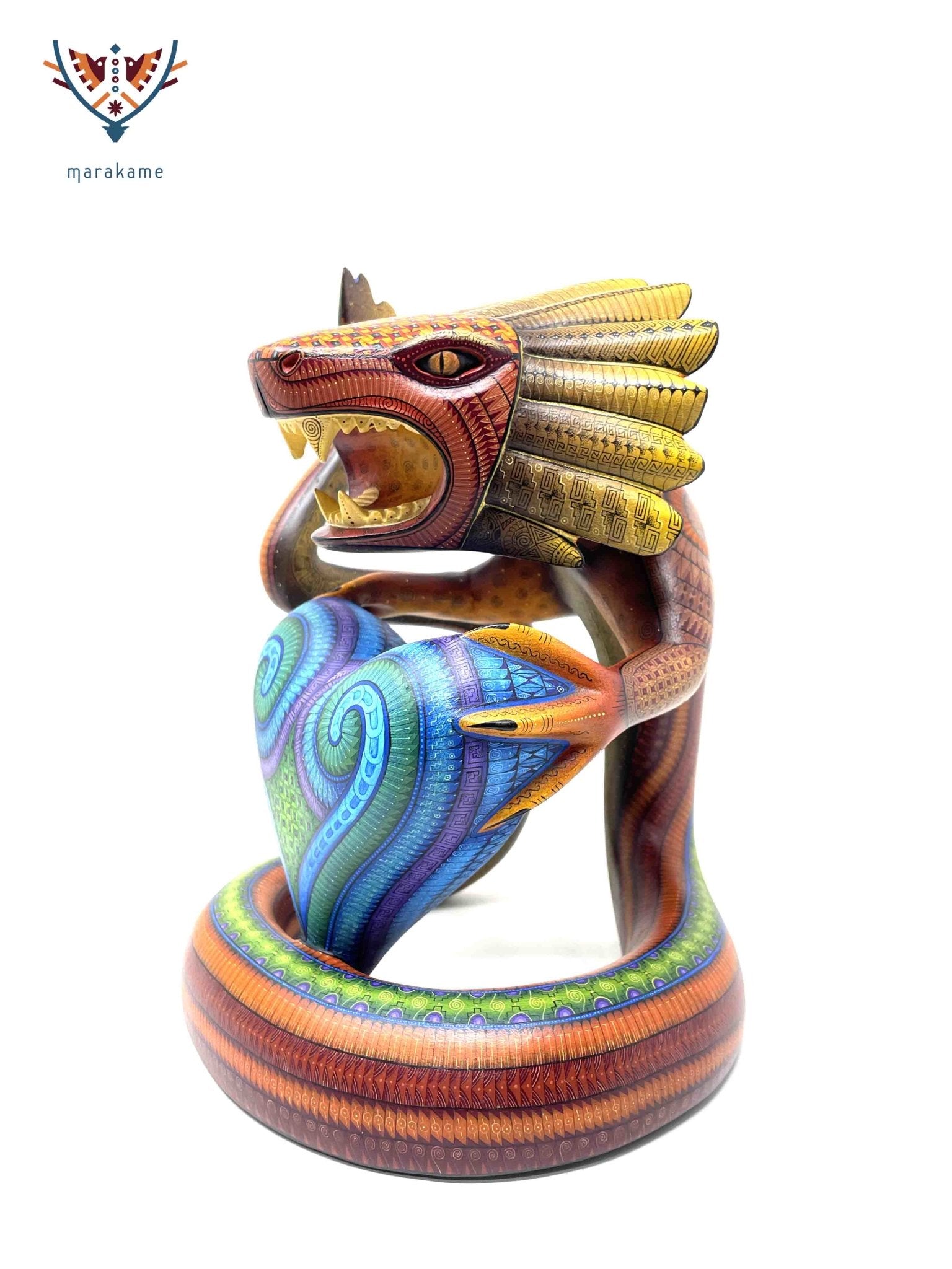 Alebrije - Quetzalcoatl Ladxido' - Huichol-Kunst - Marakame