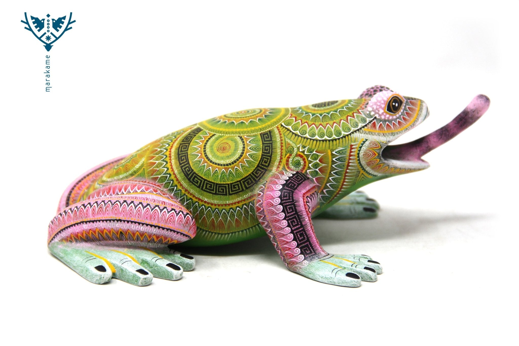 Alebrije Frog - Bidxi ñee gaa - Huichol Art - マラカメ