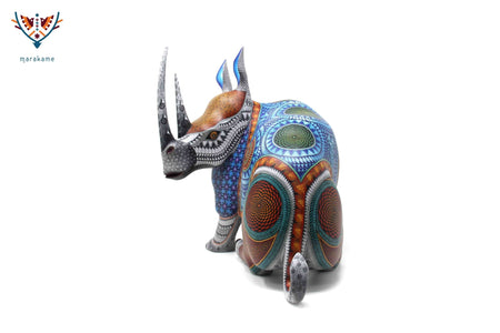 Alebrije - Rhino - Huichol Art - Marakame