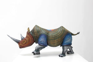 Rhinoceros Alebrije - Nadipa '- Huichol Art - Marakame