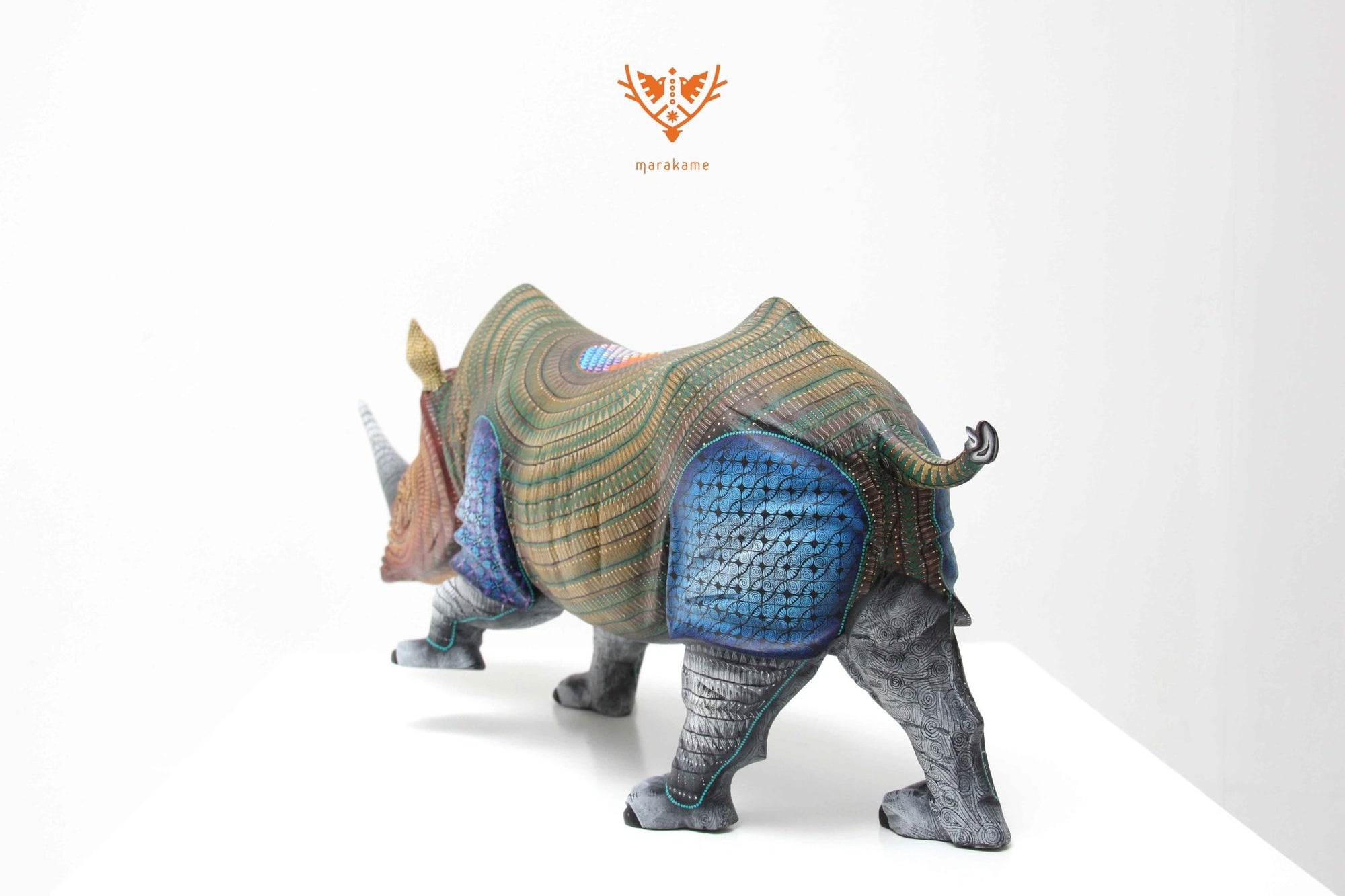 Alebrije Rinoceronte - Nadipa' - Arte Huichol - Marakame