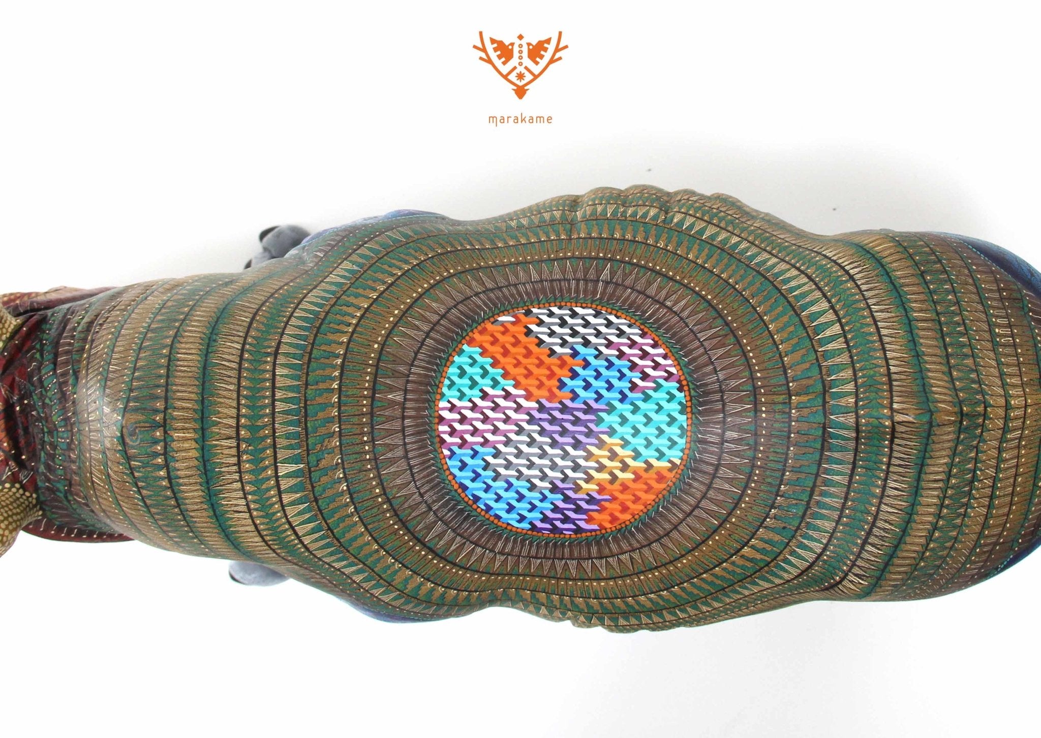 Rhinoceros Alebrije - Nadipa '- Huichol Art - Marakame