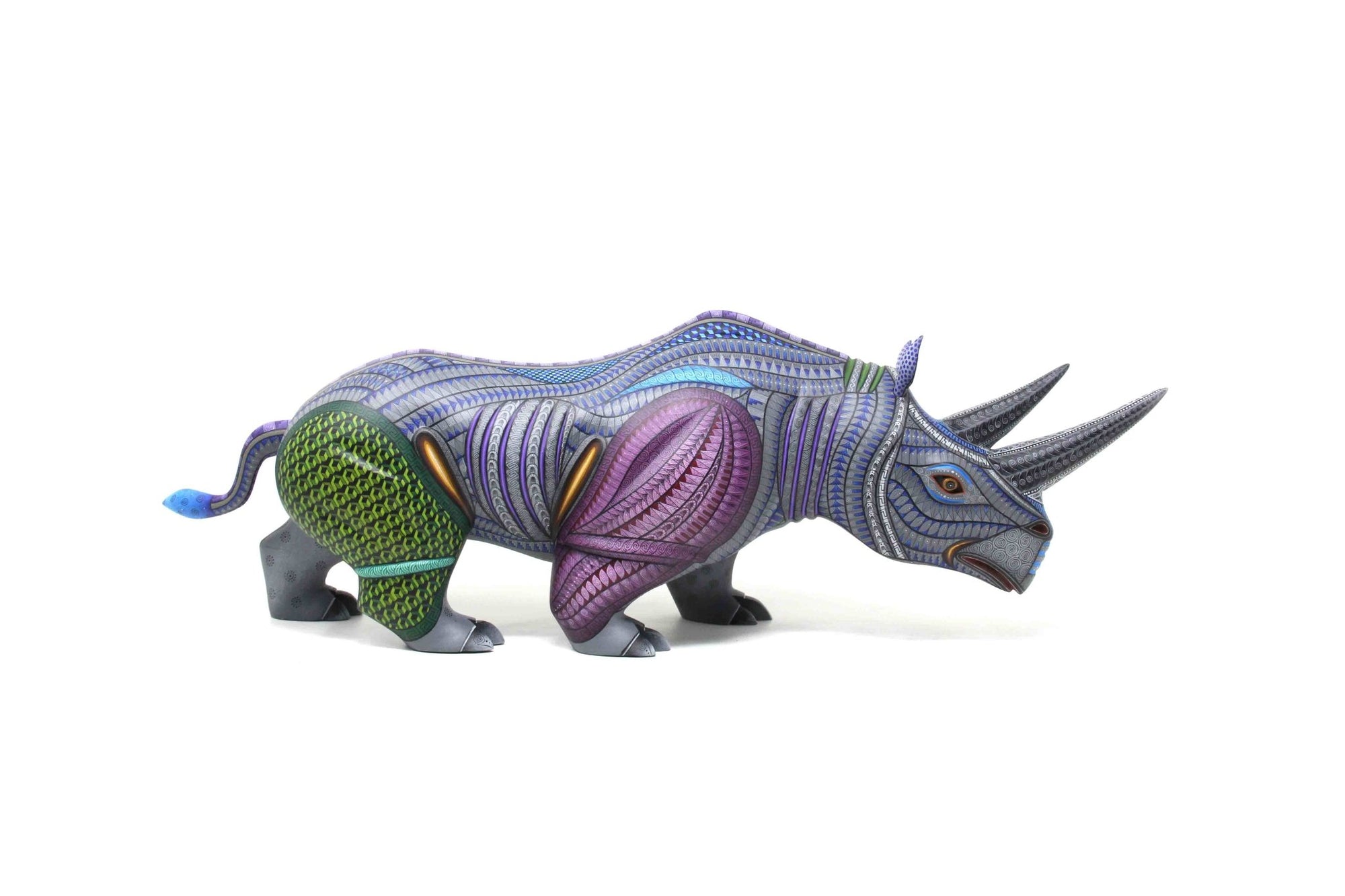 Alebrije - Naguidxi Rhinocéros - Art Huichol - Marakame