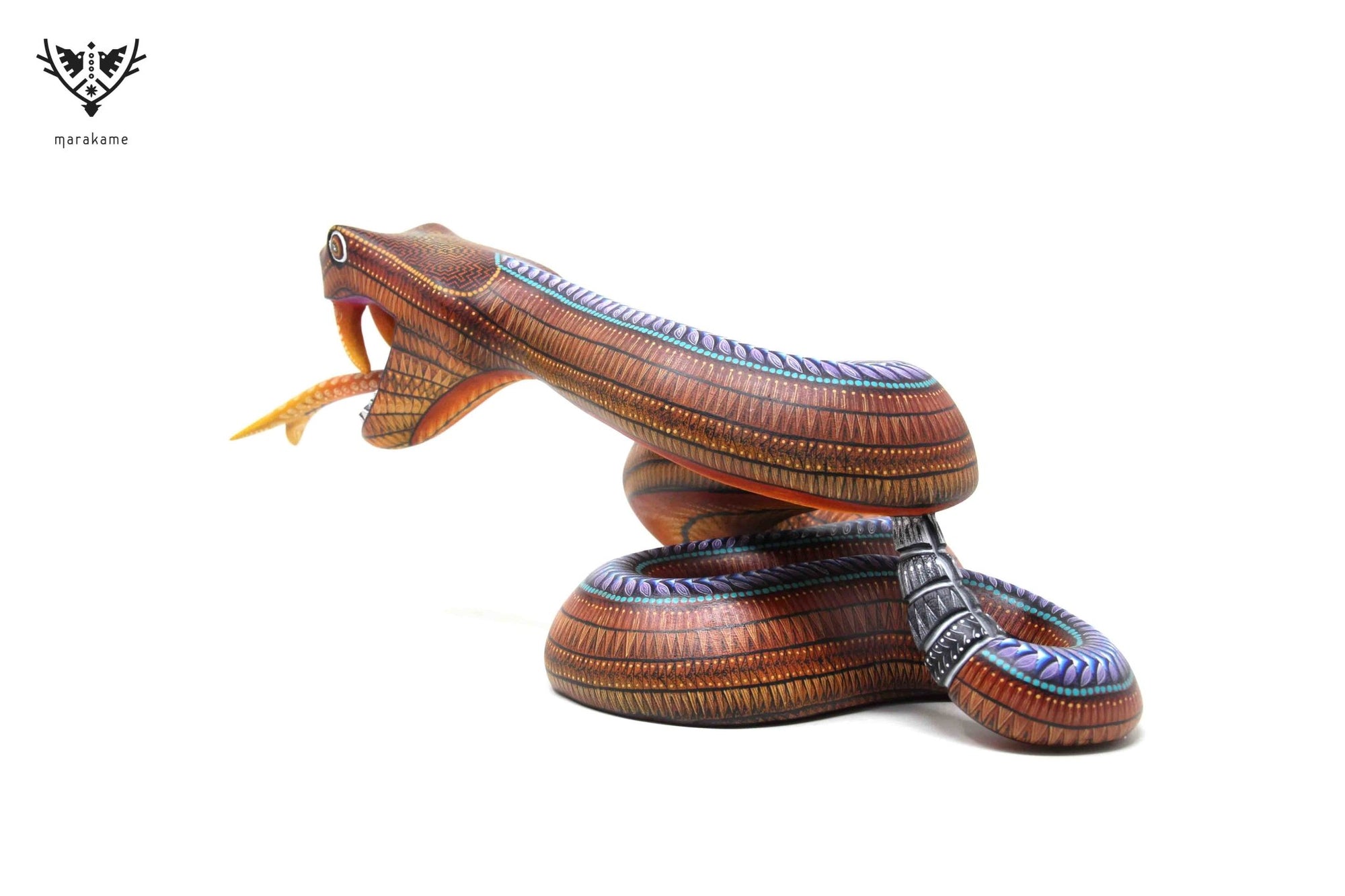 Serpent Alebrije - Beenda 'I - Art Huichol - Marakame