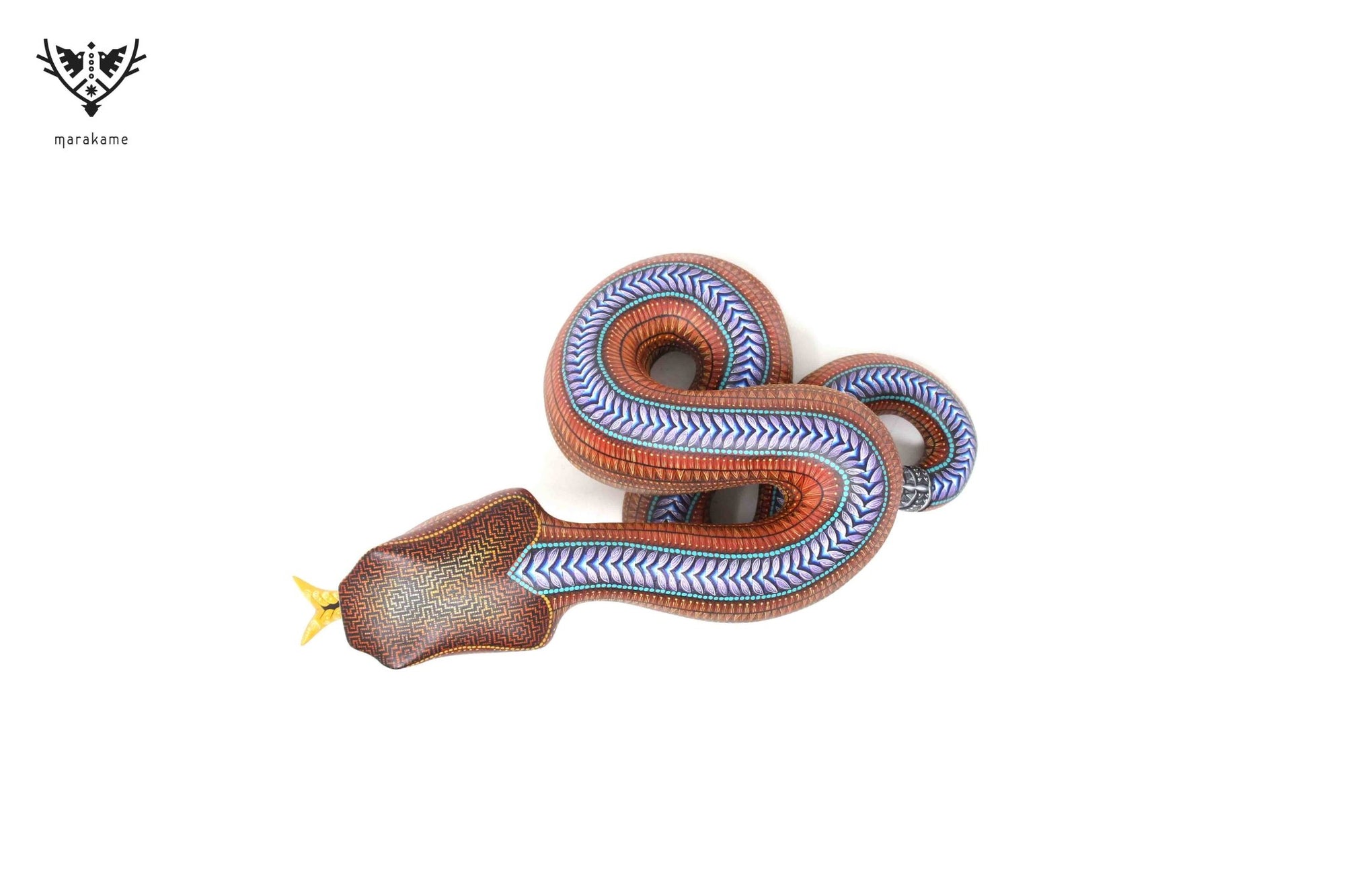 Serpent Alebrije - Beenda 'I - Art Huichol - Marakame