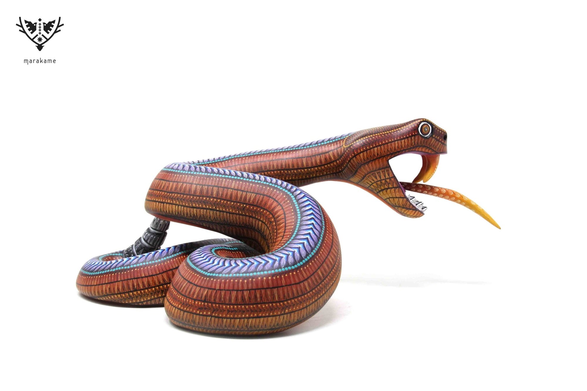 Serpent Alebrije - Beenda 'I - Art Huichol - Marakame