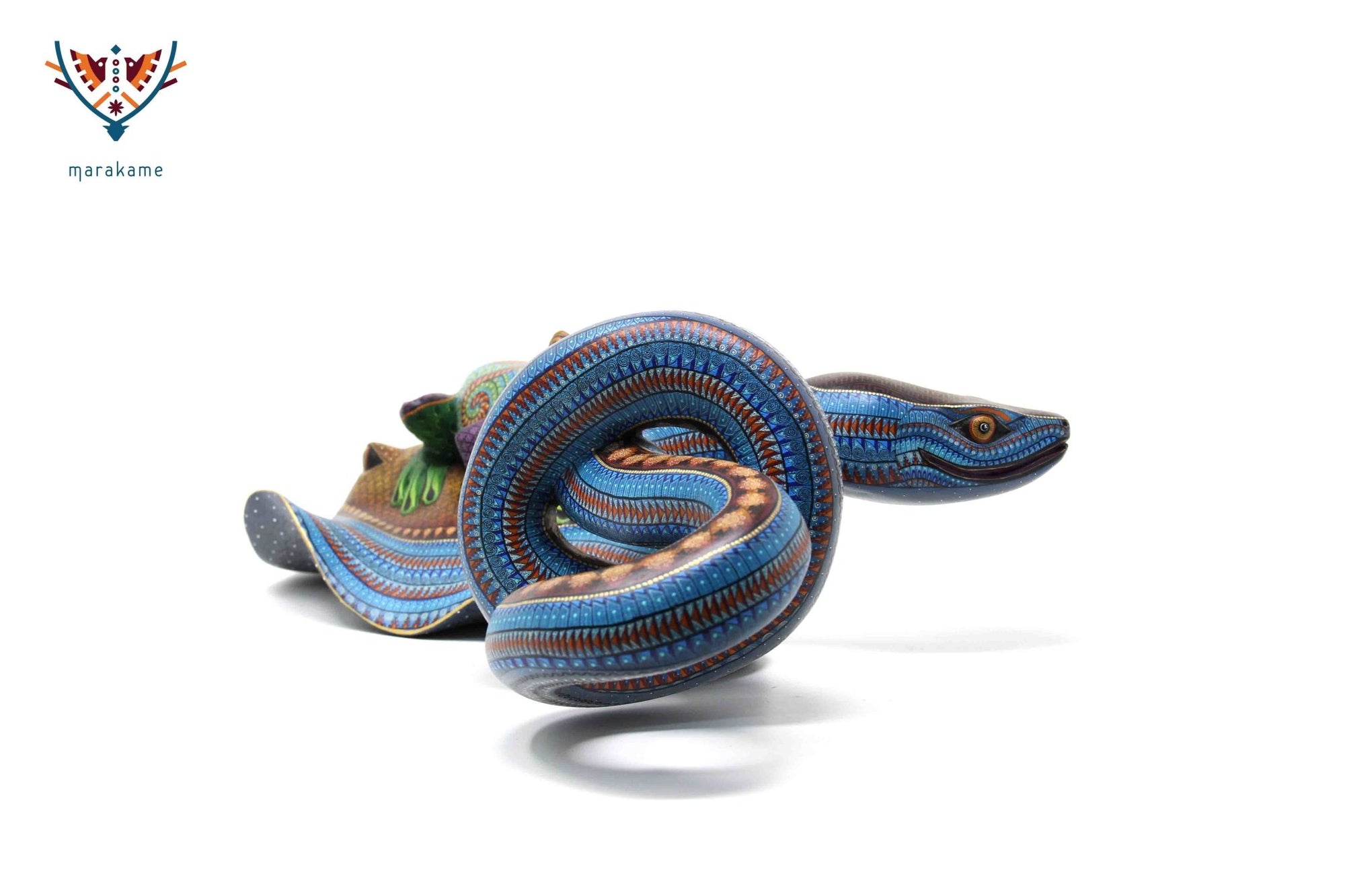 Alebrije - Manta Ray Serpent - Huichol Art - Marakame
