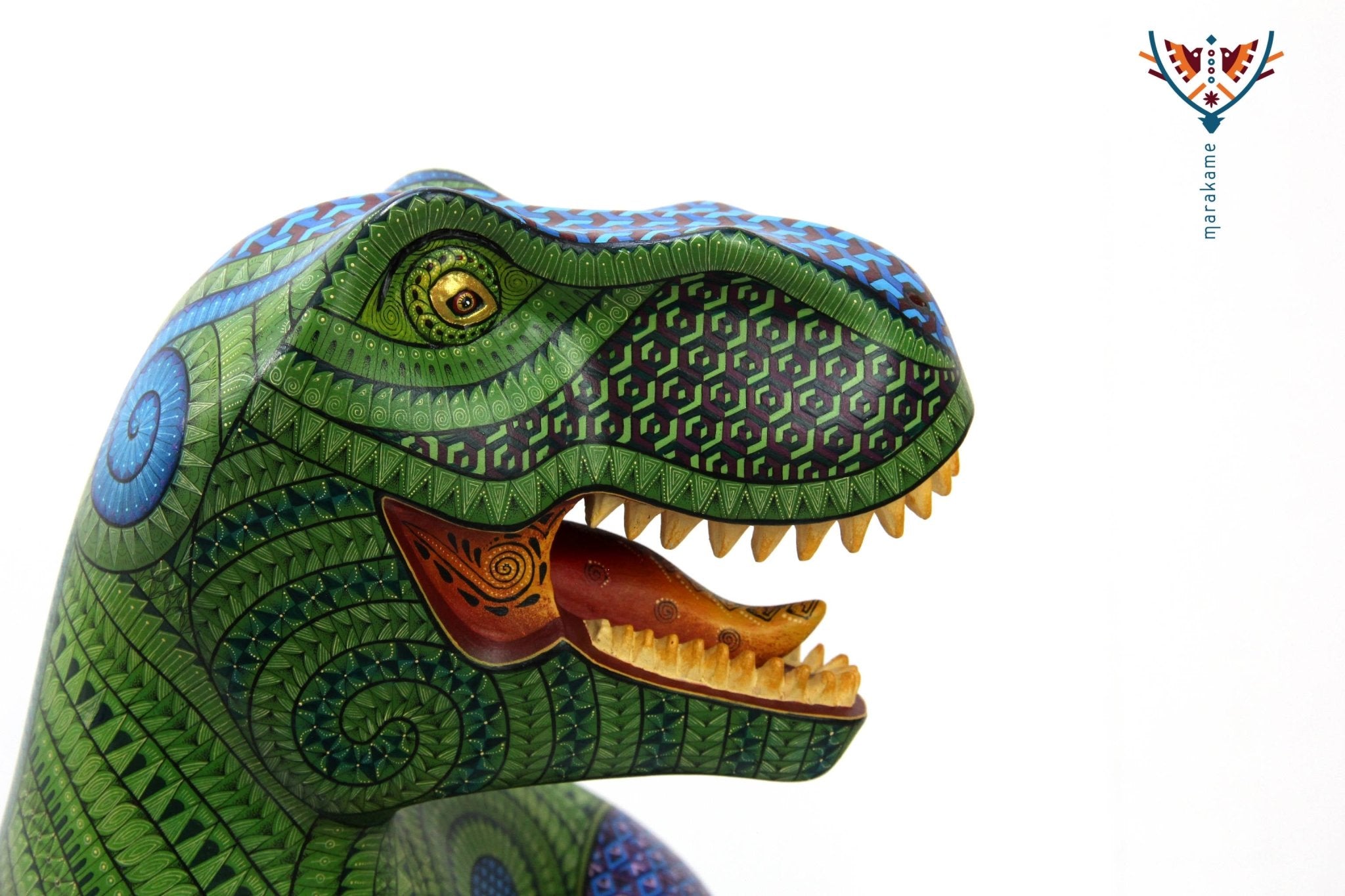 Alebrije - T-Rex - Art Huichol - Marakame