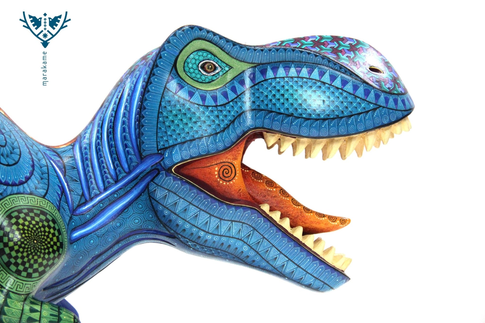 Alebrije - T-Rex - Art Huichol - Marakame