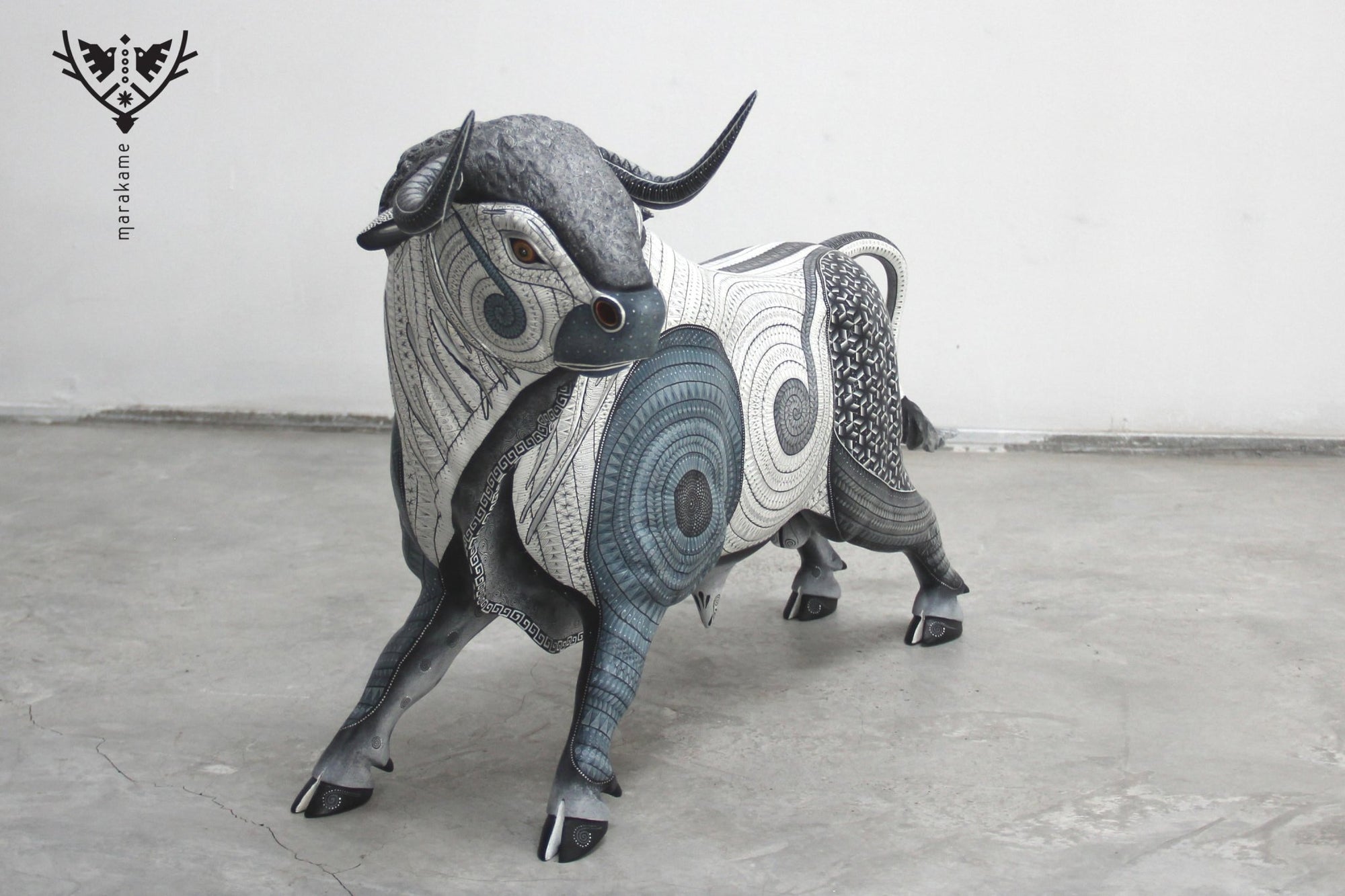 Alebrije - Kampfstier - Huichol Art - Marakame