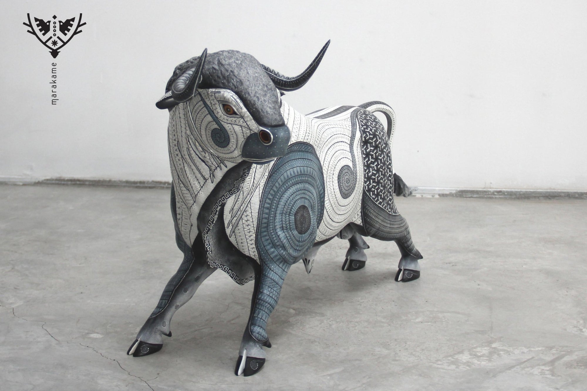 Alebrije - Toro de Lidia - Arte Huichol - Marakame