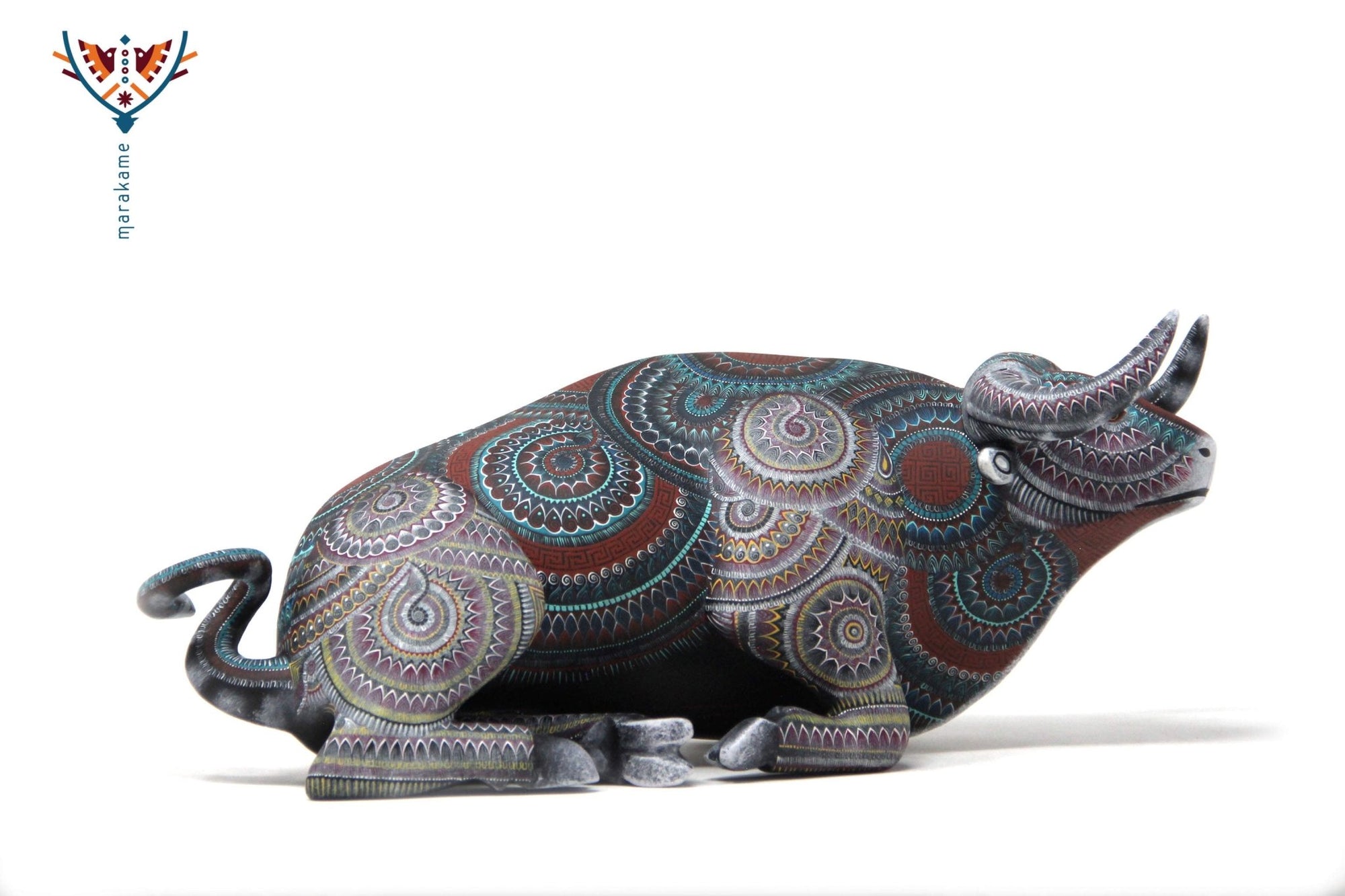 Alebrije - Ruhender Stier - Huichol Art - Marakame