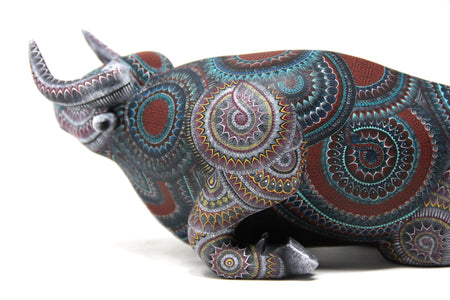 Alebrije - Resting Bull - Huichol Art - Marakame
