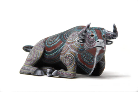 Alebrije - Resting Bull - Huichol Art - Marakame