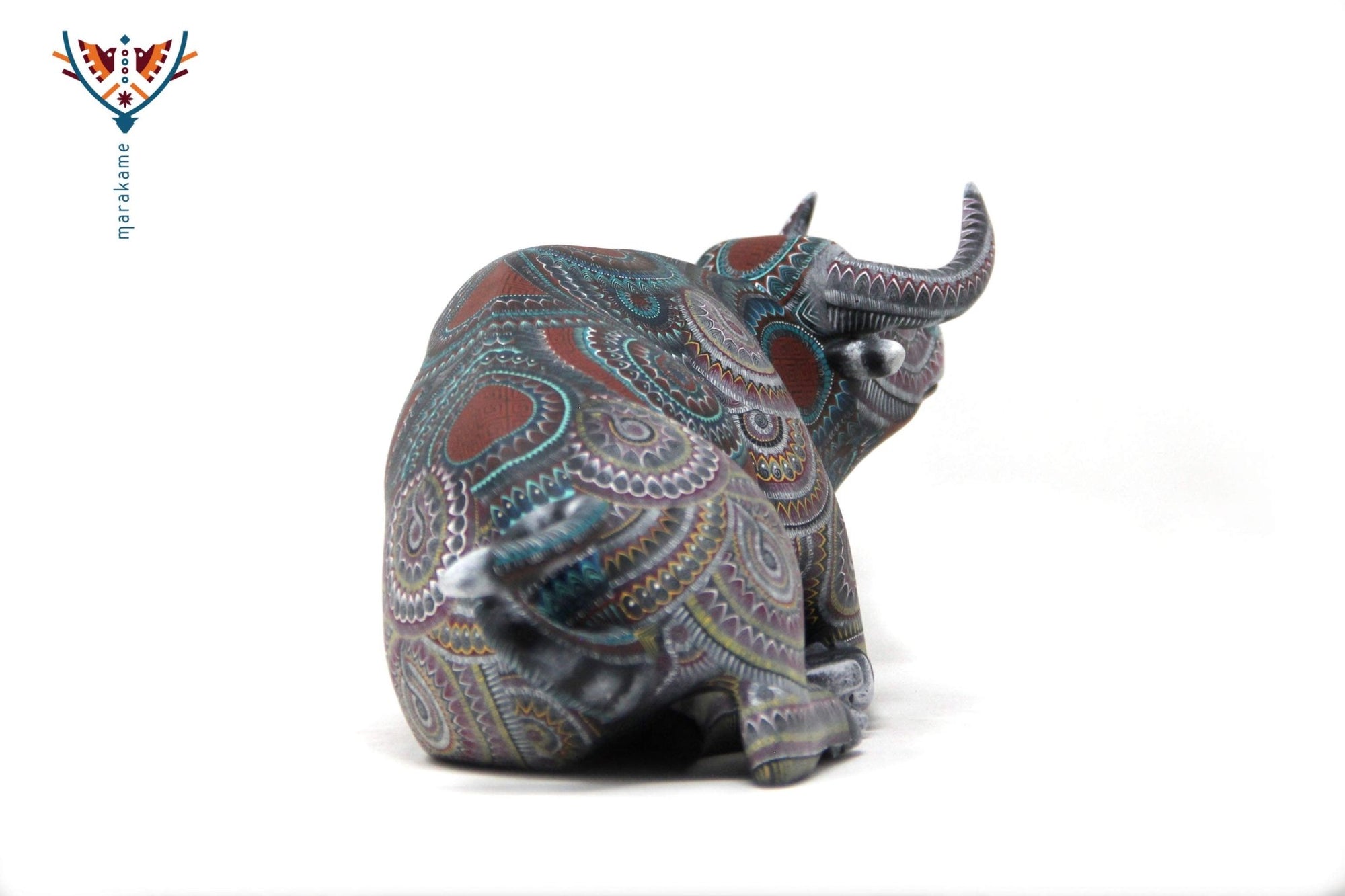 Alebrije - Ruhender Stier - Huichol Art - Marakame