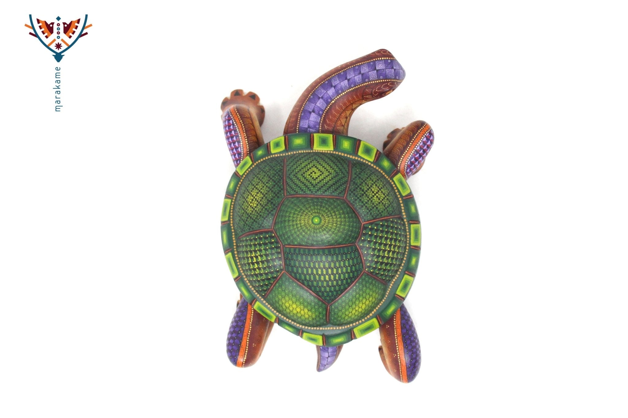 Alebrije Tortuga - Bigu - Art Huichol - Marakame