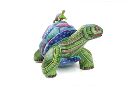 Alebrije – Schildkröte mit Baby – Huichol Art – Marakame