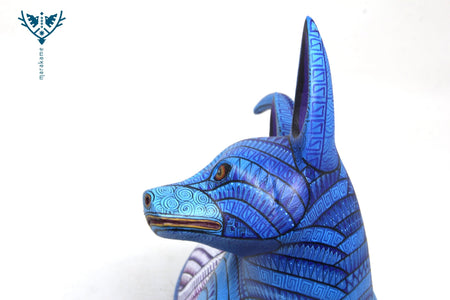 Alebrije – Schüchterner blauer Xolo – Huichol-Kunst – Marakame