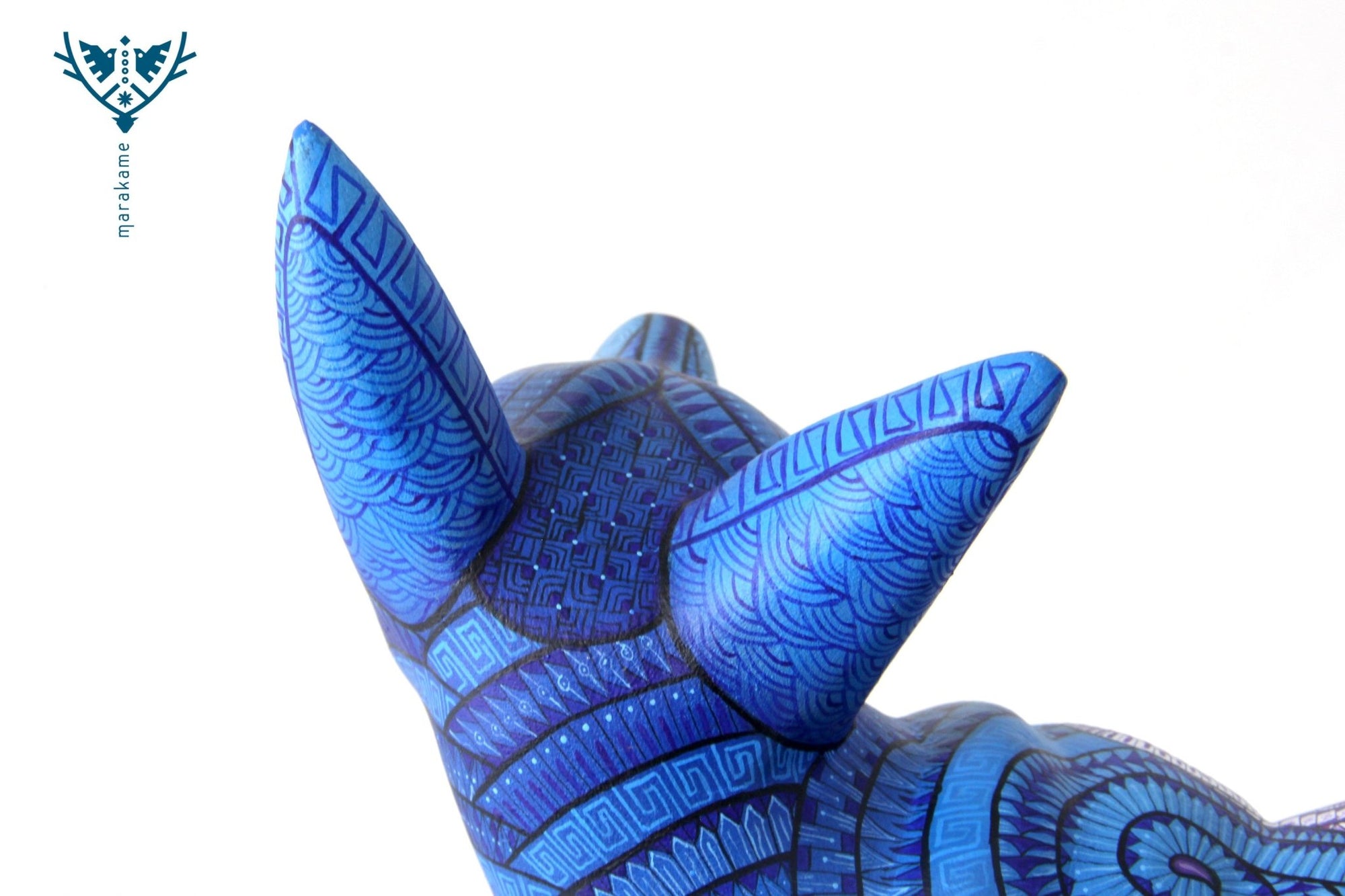 Alebrije – Schüchterner blauer Xolo – Huichol-Kunst – Marakame