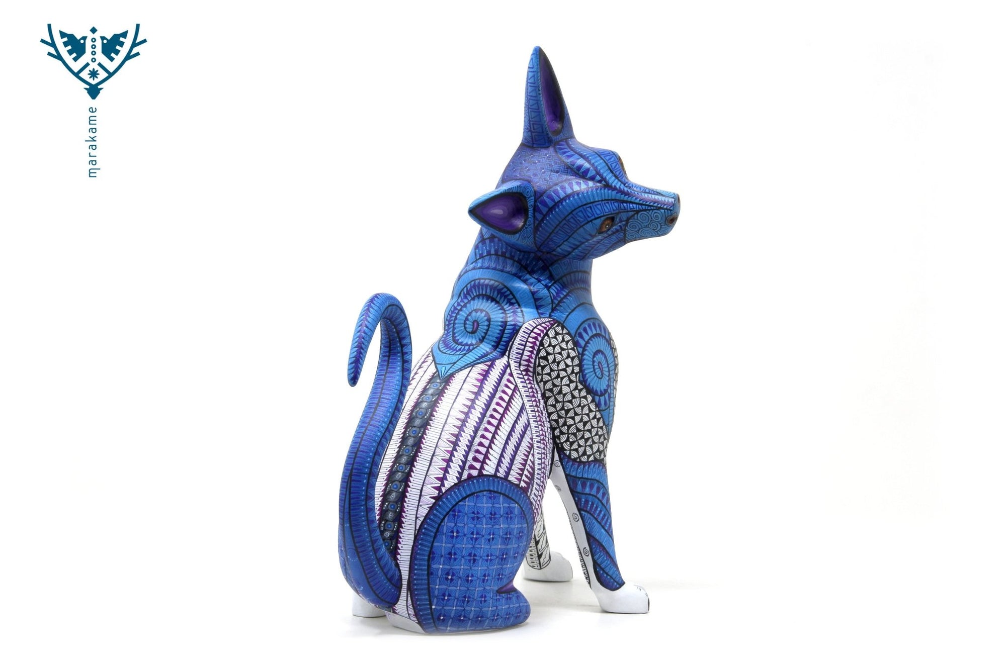 Alebrije – Schüchterner blauer Xolo – Huichol-Kunst – Marakame