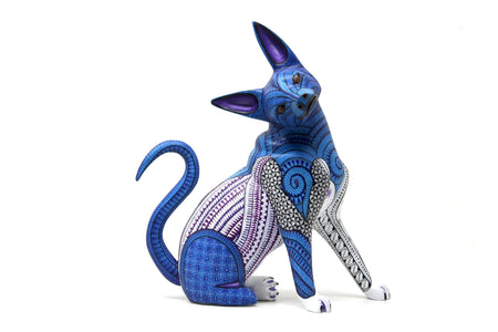Alebrije – Schüchterner blauer Xolo – Huichol-Kunst – Marakame